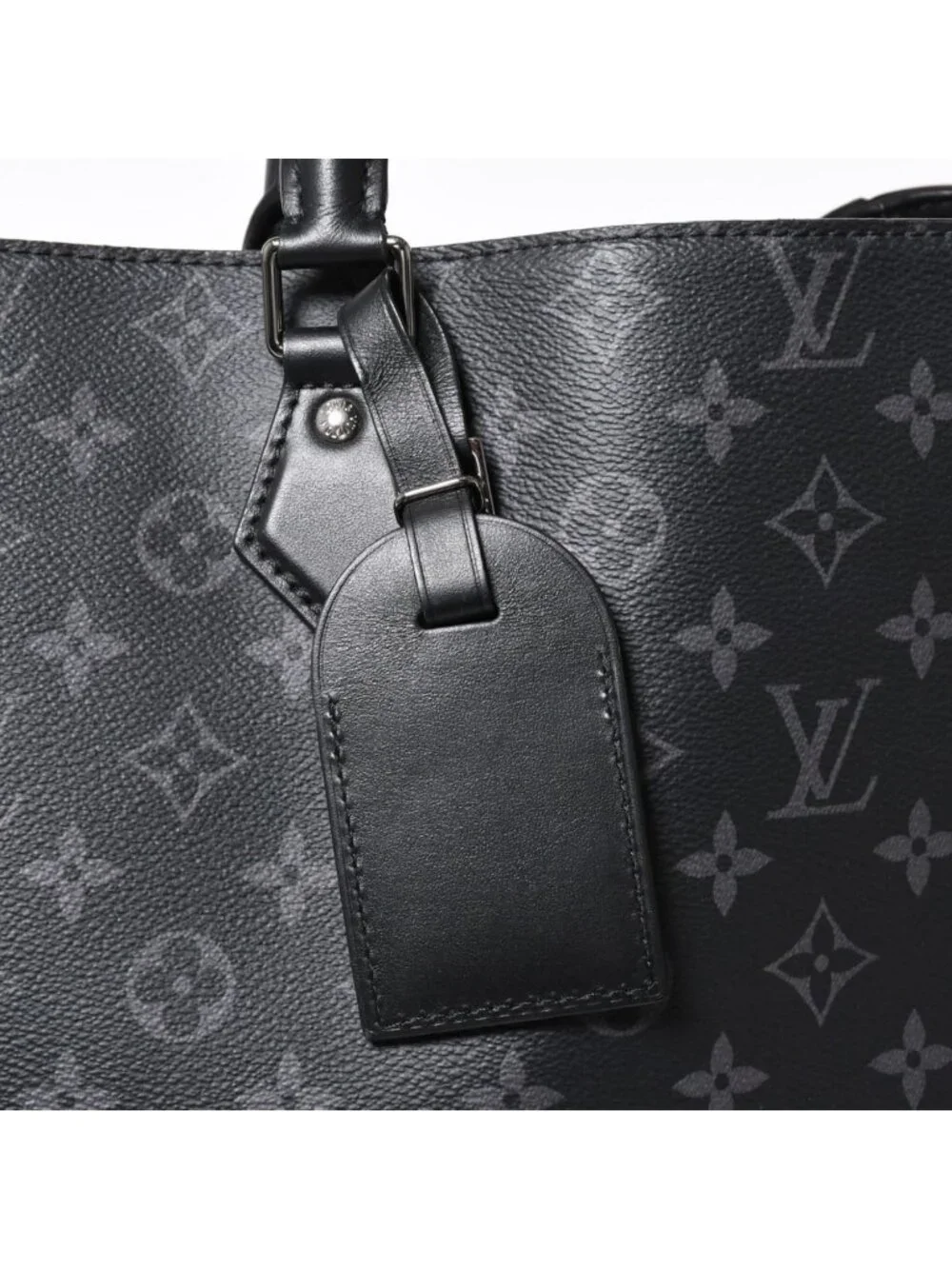 Louis Vuitton Grand Sac Tote Bag Monogram Eclipse Black Silver